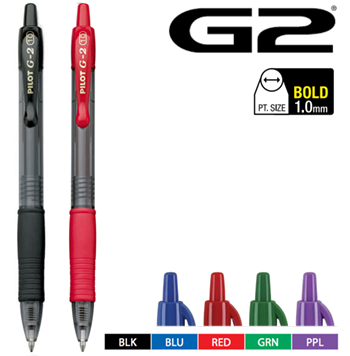 Pilot G2 Teal, Bold Tip, Teal Ink Gel Pen, 1.0MM