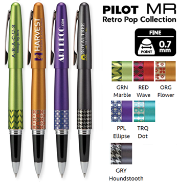 Promotional Pilot MR Retro Pop Gel Pens