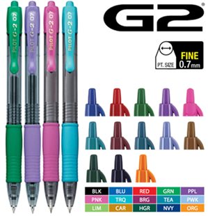 G2-7 Fine Point 0.7mm custom printed promotional pilot G2 pens, pilot advertising pens, pilot G2, personalized pilot pens